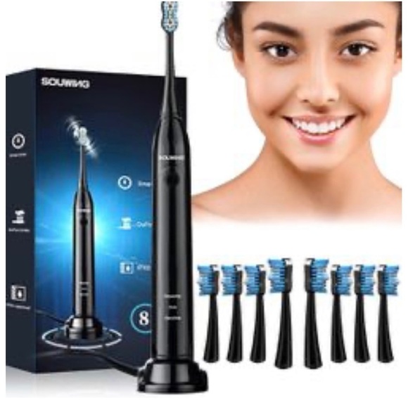 Souwing Electric Toothbrush with Smart Timer, Dupont Bristle, IPX8 Waterproof - Picture 4 of 9